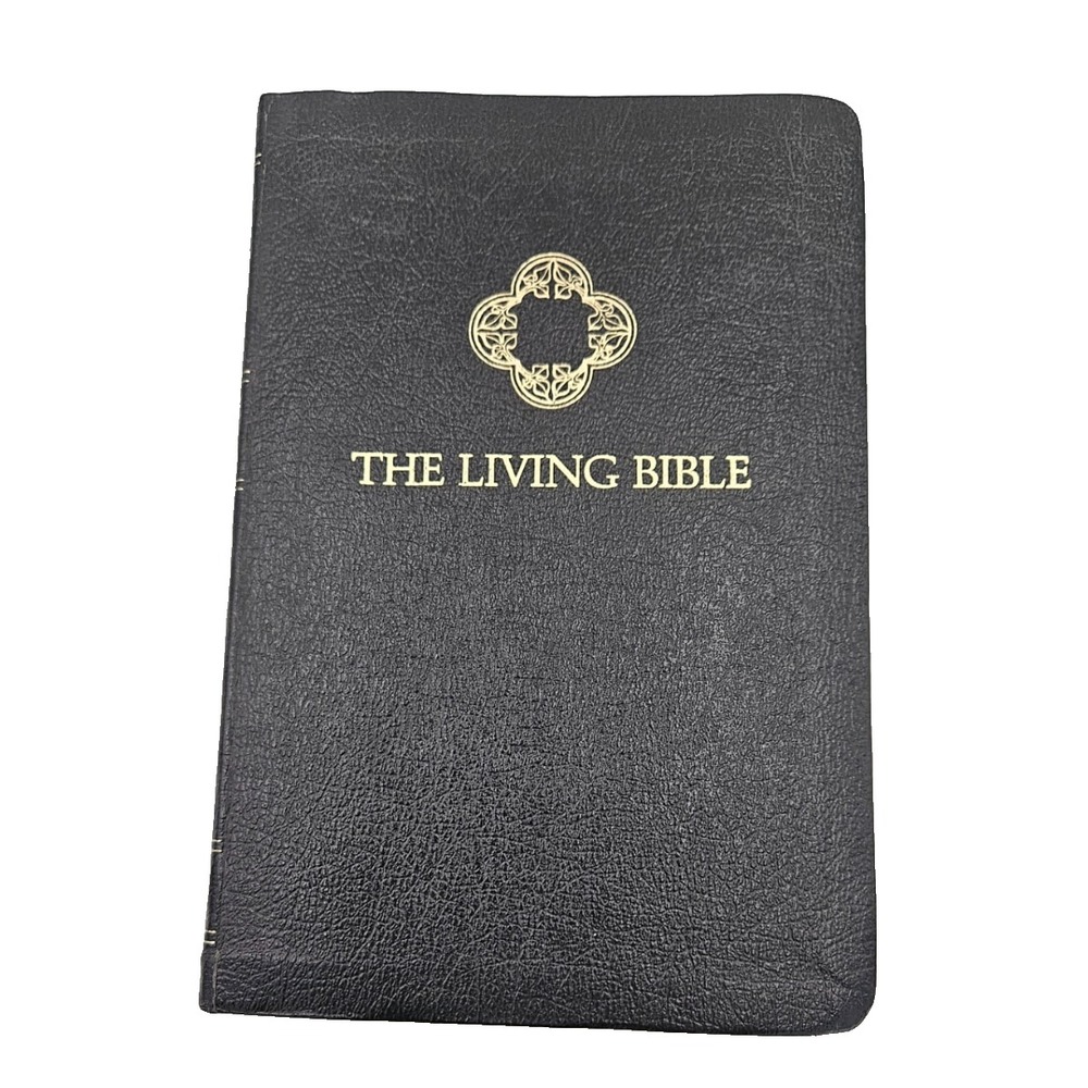 The Living Bible Tyndale Red Letter Concordance Black Leather 1984
